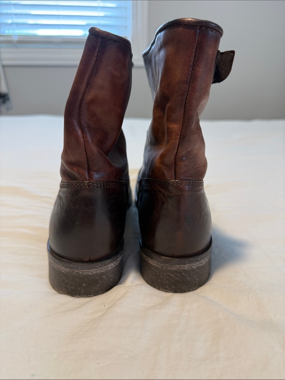 KBR Women’s Brown Leather Ankle Boots - Classic Pull-On Style Size 40 - Picture 3 of 8